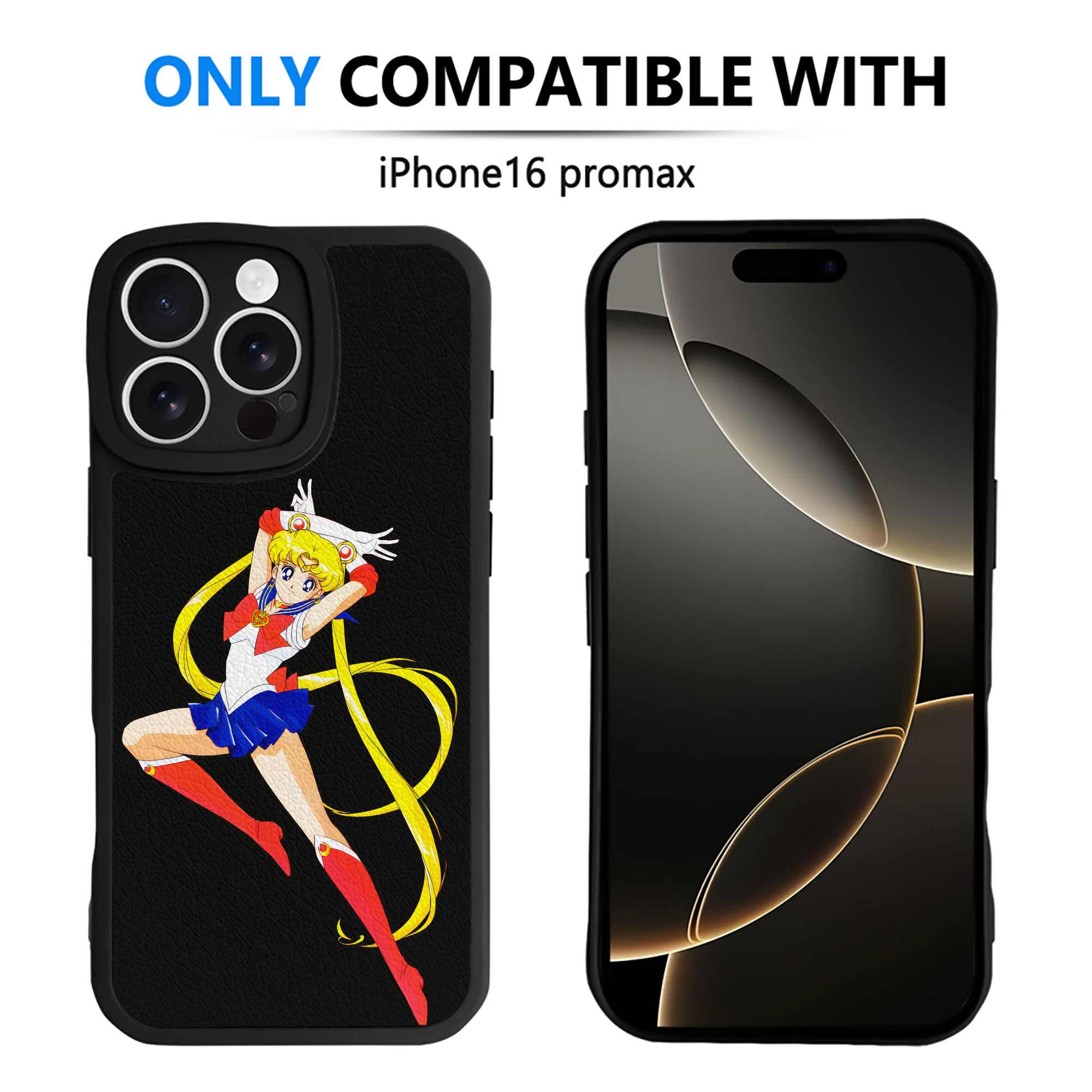 （画像用） 美少女戦士セーラームーン 月野 うさぎ つきの うさぎ Sailor Moon Tsukino Usagi 【iPhone 16シリーズ対応】シリコンスマホケース（レザー調） 材質：シリコン